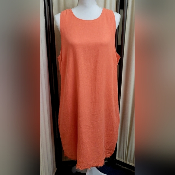 Tommy Bahama Dresses & Skirts - Tommy Bahama Peachy Pink Sleeveless Linen Shift Dress | Size XL